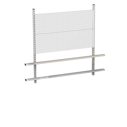 Add-on for table with perforated walls, with 2 supports and 2 perforated rear panels, width 1685 mm.