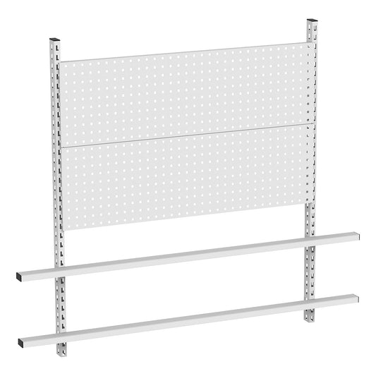 Add-on for table with perforated walls, with 2 supports and 2 perforated rear panels, width 1685 mm.