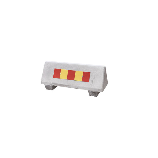 Concrete barrier, LxWxH 1090 x 390 x 465 mm, pack of 2, with reflectors, grey.