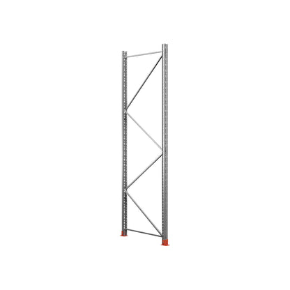 Upright frame for Space pallet racking, zinc plated, HxD 3500 x 800 mm, max. load 12000 kg.