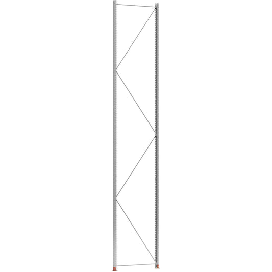 Upright frame for Space pallet racking, zinc plated, HxD 5500 x 1100 mm, max. load 9000 kg.