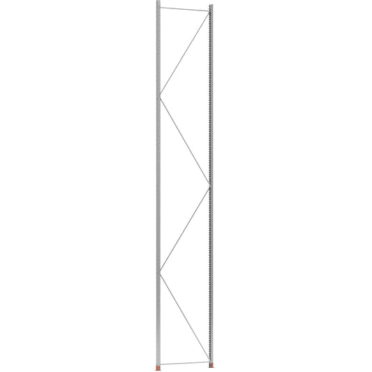 Upright frame for Space pallet racking, zinc plated, HxD 6000 x 1100 mm, max. load 12000 kg.