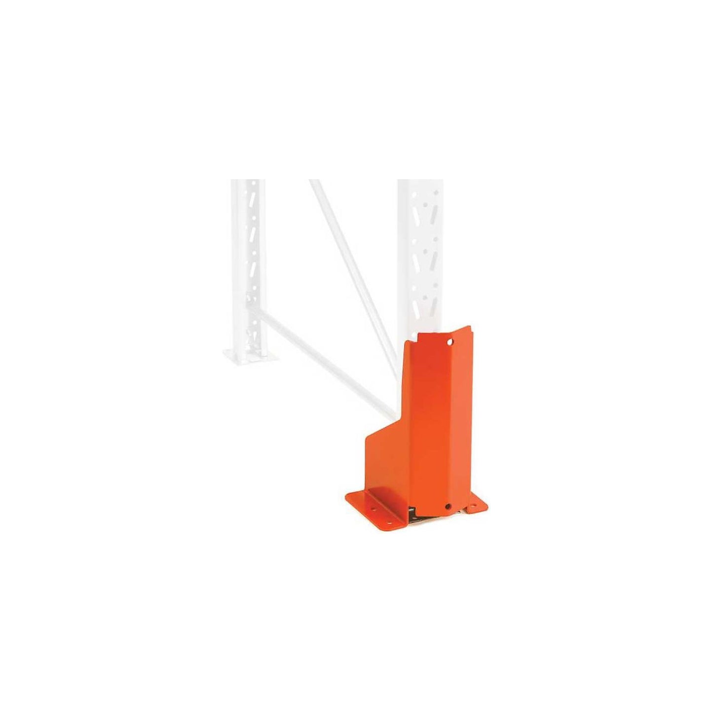 Collision protection for Space pallet racking with expansion bolt, HxWxL 150 x 400 x 240 mm, orange.