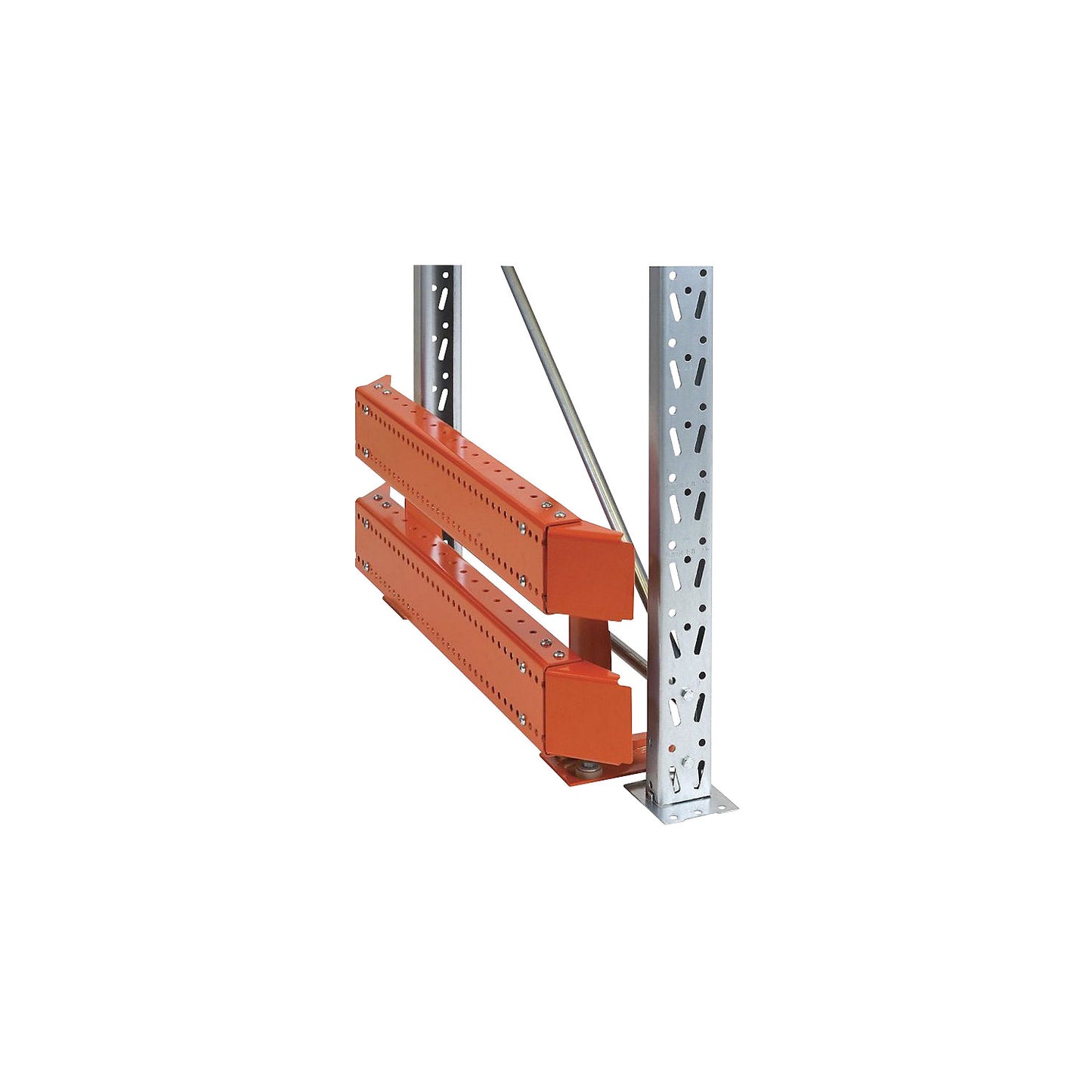 Collision protection for Space pallet racking, HxW 400 x 1100 mm, orange.