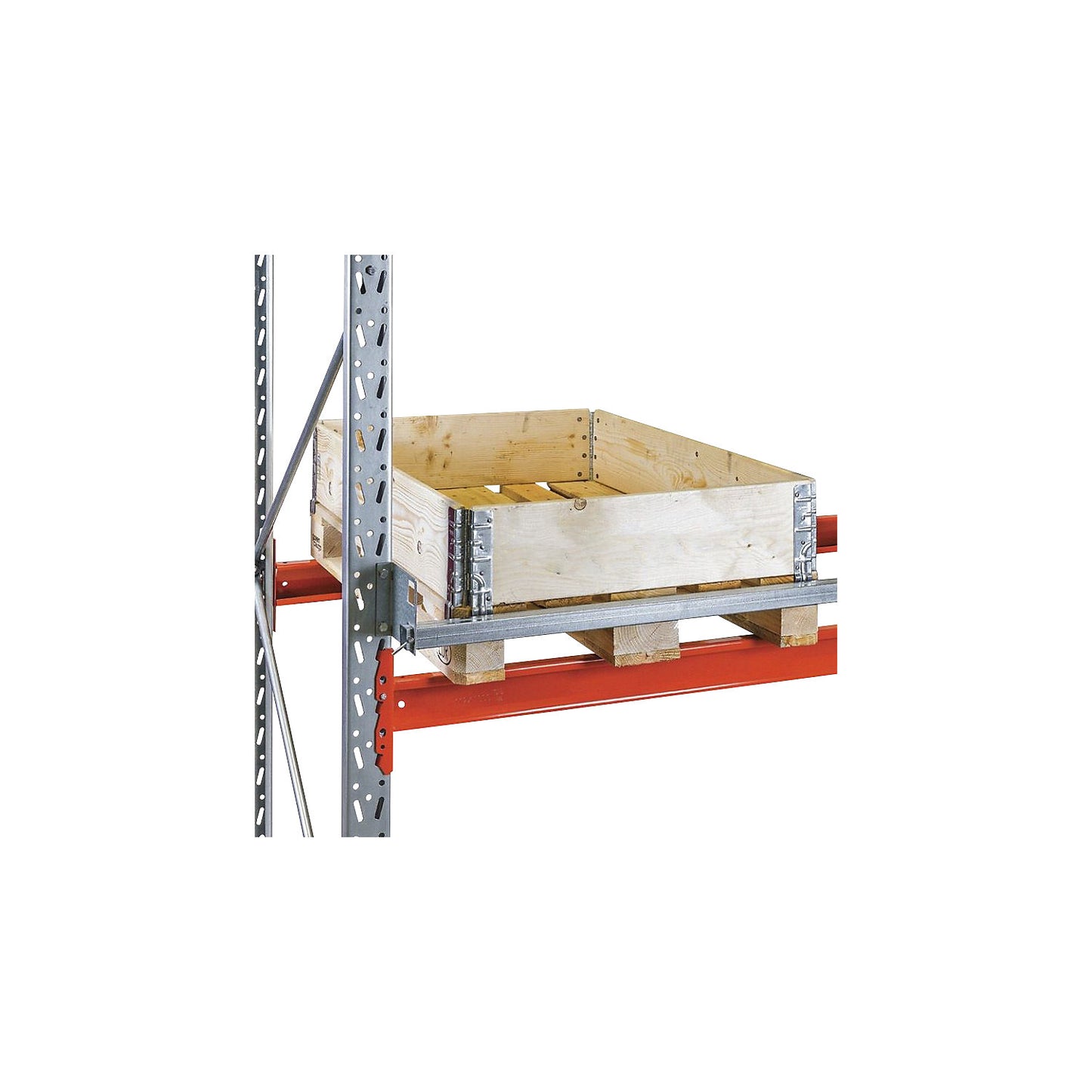End stop for Space pallet racking, zinc plated, for support beam 2750 mm.