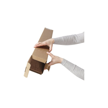 Mailing sleeve, single fluted, internal LxWxH 143 x 143 x 581 mm, A2+, brown, pack of 10.
