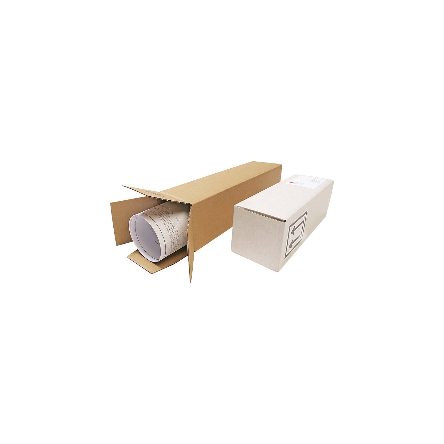 Mailing sleeve, single fluted, internal LxWxH 143 x 143 x 581 mm, A2+, brown, pack of 10.