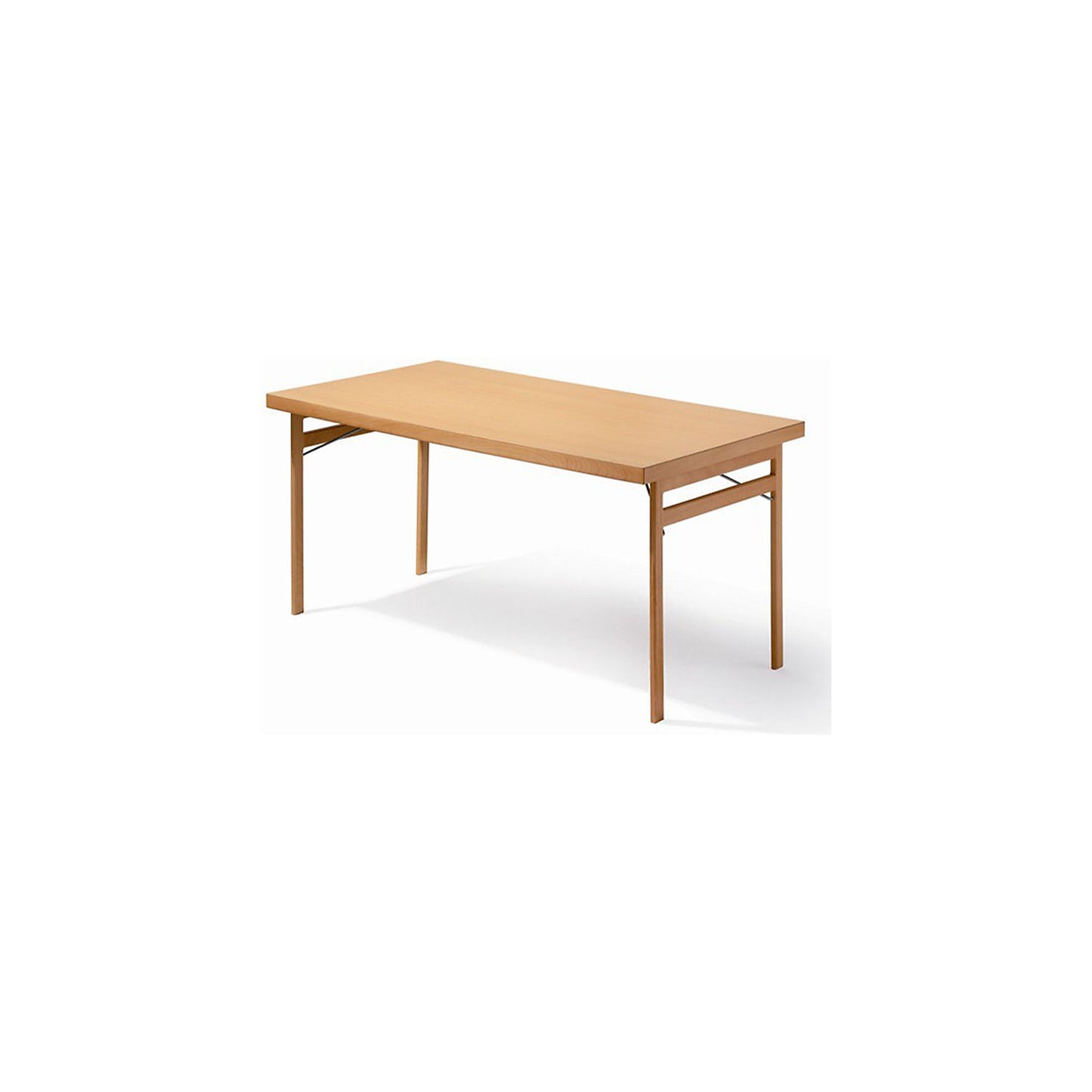 Folding table, solid wood frame, beech, WxD 1200 x 800 mm, laminate tabletop.