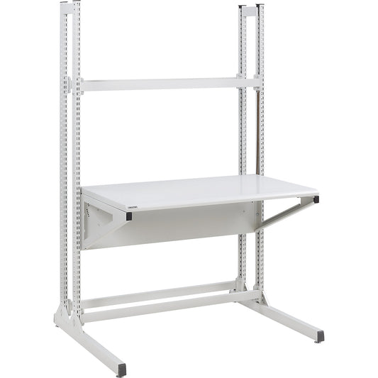 Quick Edge height adjustable work table, HxWxD 1930 x 1200 x 700 mm, light grey.