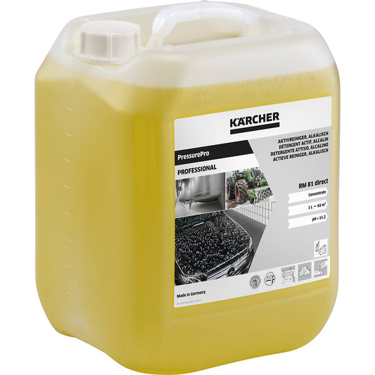 RM 81 direct active cleaner, capacity 10 l, pH value 12.3.