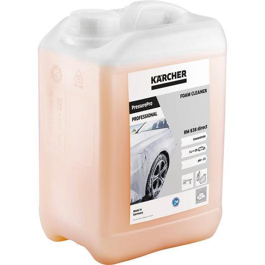 RM 838 foam cleaner, capacity 3 l, pH value 12.6.