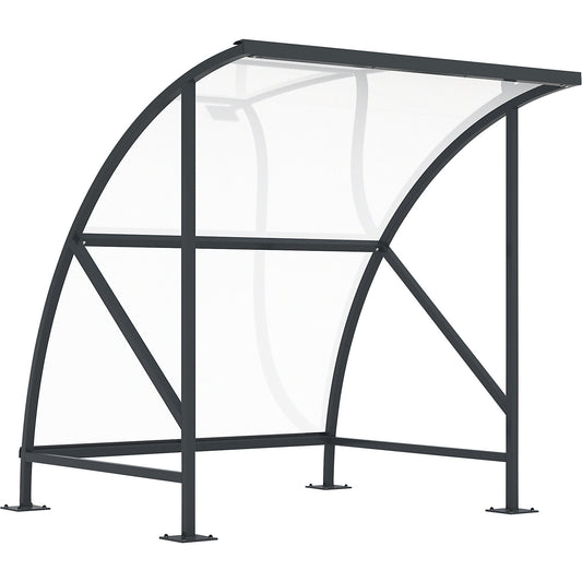 Bicycle shelter, made of polycarbonate, WxD 2090 x 2100 mm, charcoal RAL 7016.