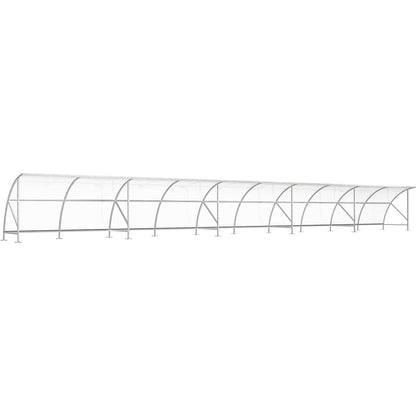 Bicycle shelter, made of polycarbonate, WxD 20550 x 2100 mm, silver.