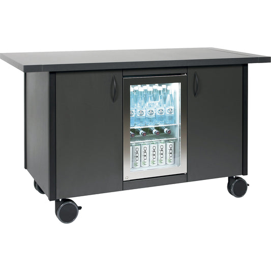 Service and coffee station, with 1 refrigerator and 2 doors, LxWxH 1600 x 740 x 900 mm.