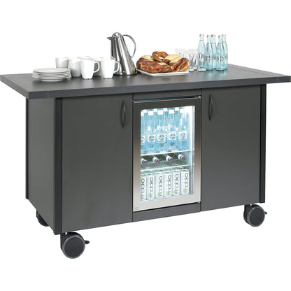 Service and coffee station, with 1 refrigerator and 2 doors, LxWxH 1600 x 740 x 900 mm.