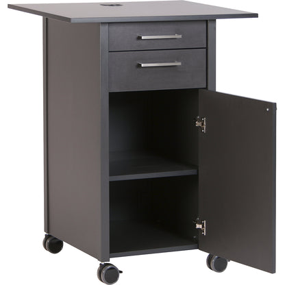 Service and coffee station, with 1 door and 2 drawers, LxWxH 800 x 600 x 1015 mm.
