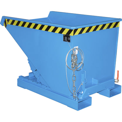 EXPO-E skip for metal swarf, capacity 0.3 m³, light blue.