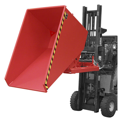 EXPO-E skip for metal swarf, capacity 1.2 m³, flame red.