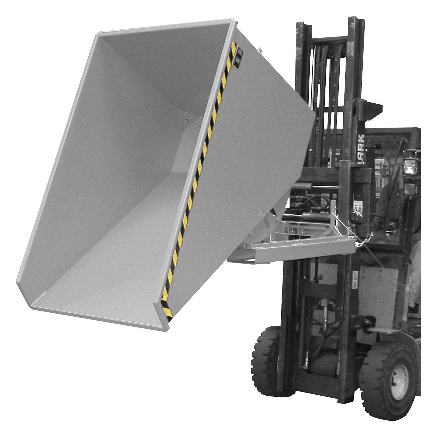 EXPO-E skip for metal swarf, capacity 1.2 m³, mouse grey.