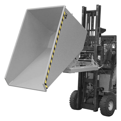 EXPO-E skip for metal swarf, capacity 1.2 m³, mouse grey.