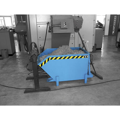 SGU skip for metal swarf, capacity 1 m³, reseda green.