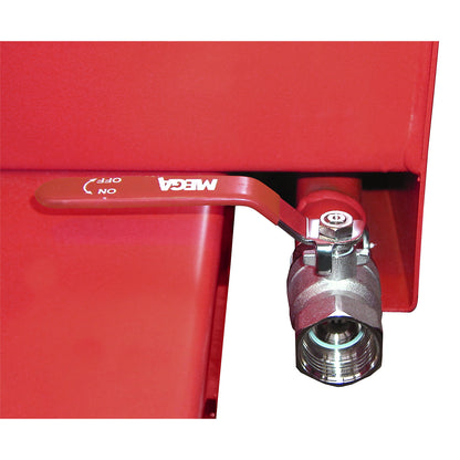 SGU skip for metal swarf, capacity 2 m³, flame red.