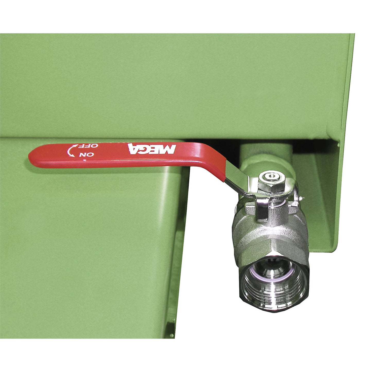 SGU skip for metal swarf, capacity 1 m³, reseda green.
