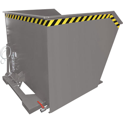 SGU skip for metal swarf, capacity 2 m³, mouse grey.