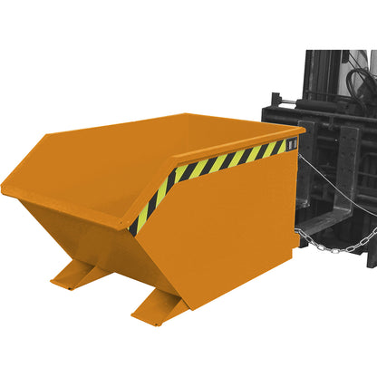 GU-E skip for metal swarf, capacity 0.5 m³, yellow orange.
