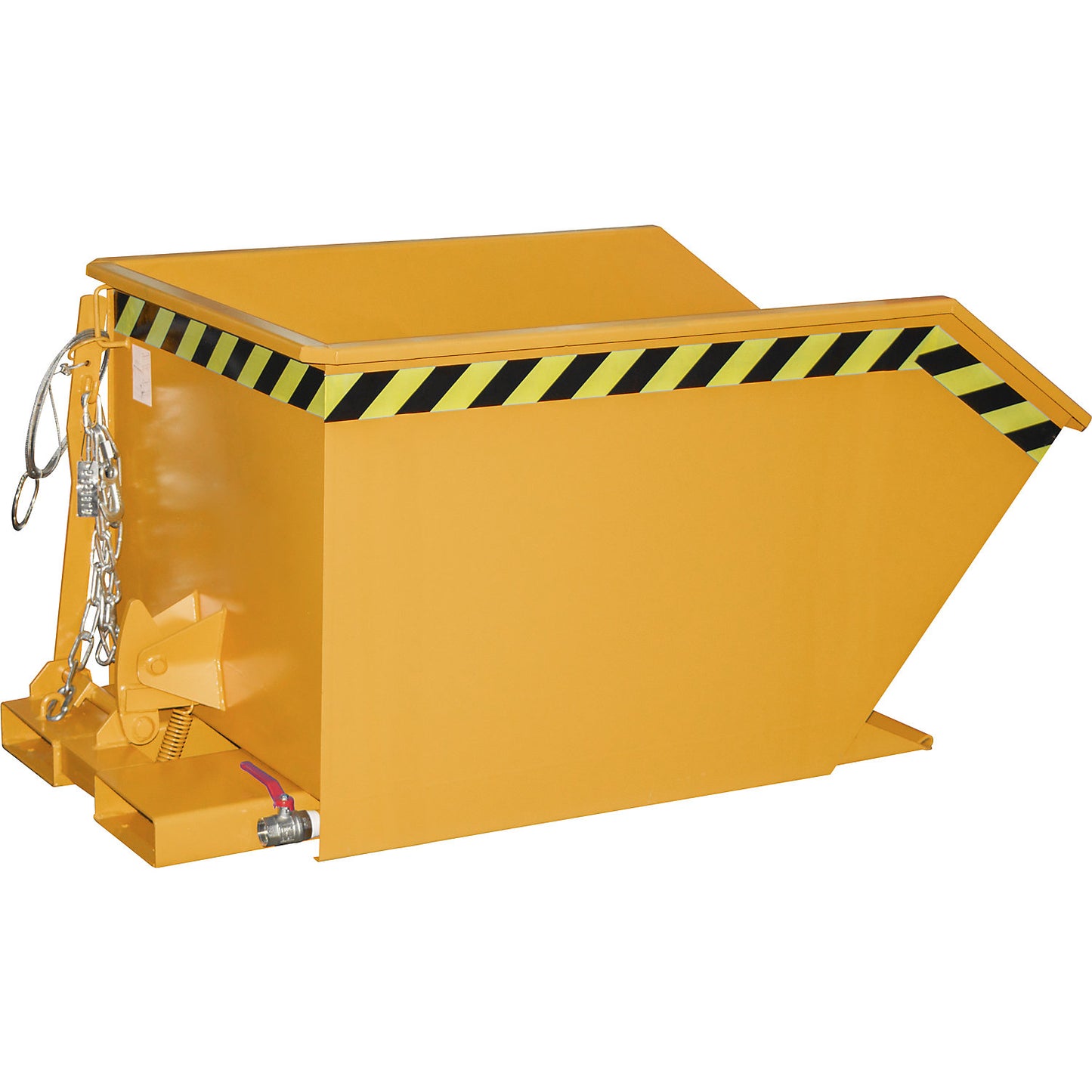 GU-E skip for metal swarf, capacity 0.5 m³, yellow orange.