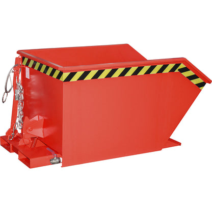 GU-E skip for metal swarf, capacity 0.5 m³, flame red.