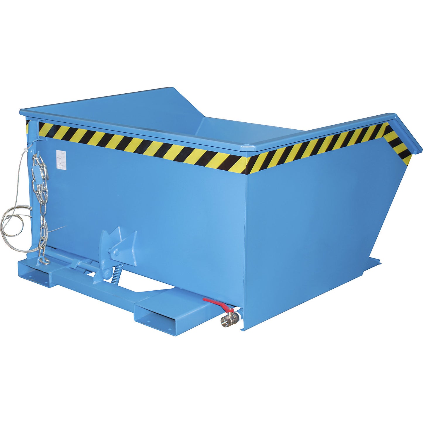 GU-E skip for metal swarf, capacity 0.75 m³, light blue.