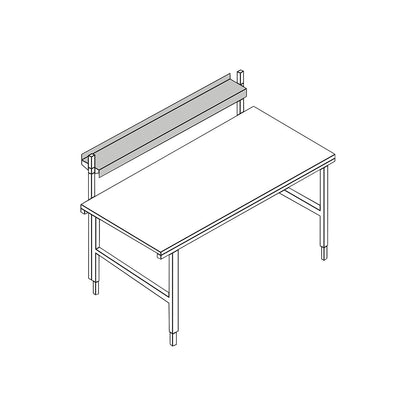 Document tray, WxD 1630 x 230 mm (A4 landscape), silver grey.