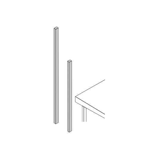 Fastening rail, height above table 300 mm, black.