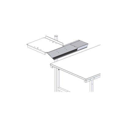 Keyboard and mouse tray, HxWxD 20 x 760 x 210 mm, silver grey.