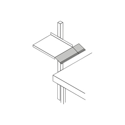Keyboard and mouse tray, HxWxD 20 x 760 x 210 mm, silver grey.
