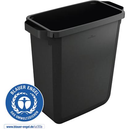 DURABIN® ECO recyclable waste container, capacity 60 l, HxWxD 645 x 590 x 282 mm, black.