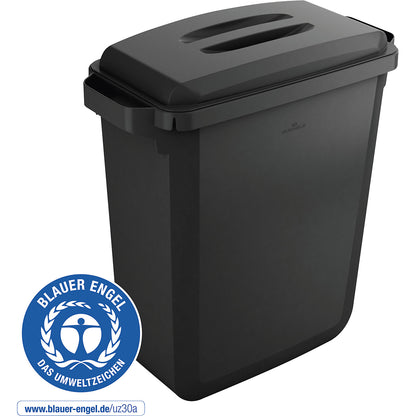 DURABIN® ECO recyclable waste container, capacity 60 l, HxWxD 645 x 590 x 282 mm, black.