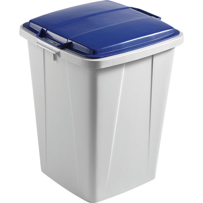 DURABIN® recyclable waste container, capacity 90 l, HxWxD 610 x 520 x 490 mm, grey/blue.