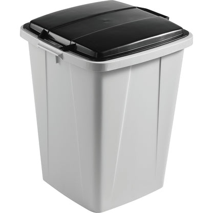 DURABIN® recyclable waste container, capacity 90 l, HxWxD 610 x 520 x 490 mm, grey/black.