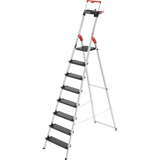TopLine L100 safety ladder, max. load up to 150 kg, 8 steps.