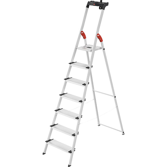 ComfortLine L80 aluminium step ladder, max. load 150 kg, 7 steps.