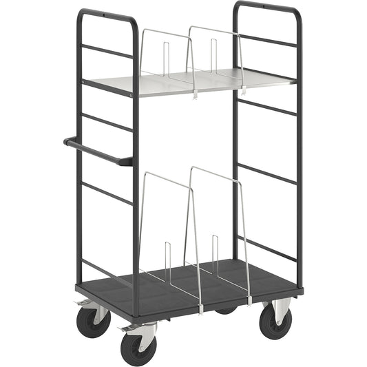 Cardboard box trolley, 2 side panels, platform 1050 x 700 mm.