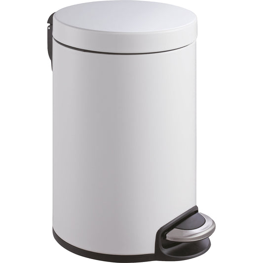 Waste collector with pedal, capacity 20 l, Ø x H 292 x 455 mm, white.