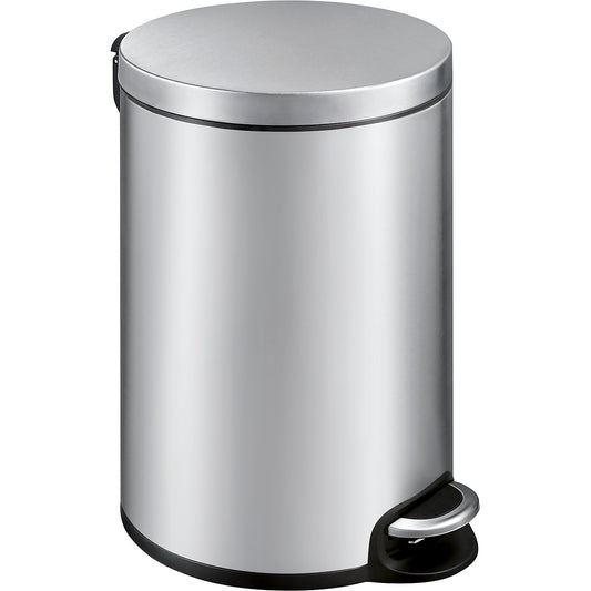 Waste collector with pedal, capacity 20 l, Ø x H 292 x 455 mm, stainless steel.