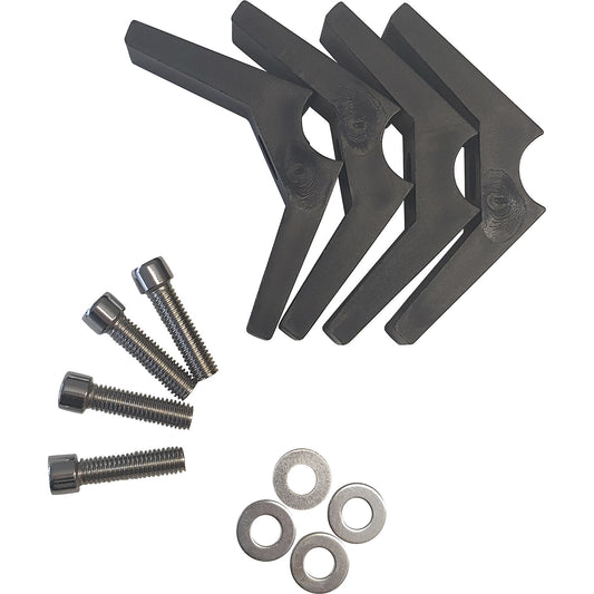 Assembly set, for stainless steel serving trolleys, shelf.