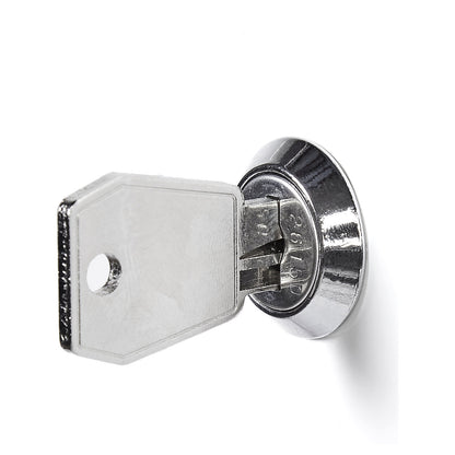 Fydor double deck clothes locker, HPL, 2 sections, white/oak, W 600 mm, sloping roof shape, cylinder lock.
