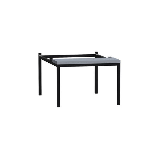 Base frame with bench for Fydor locker series, black / grey, width 600 mm.
