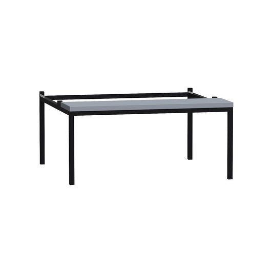 Base frame with bench for Fydor locker series, black / grey, width 900 mm.
