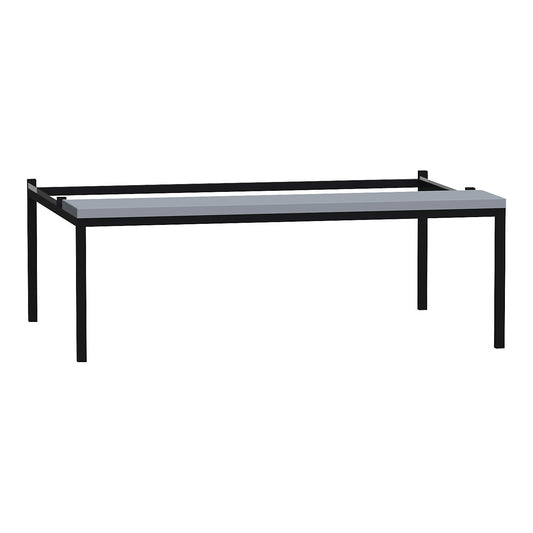 Base frame with bench for Fydor locker series, black / grey, width 1200 mm.